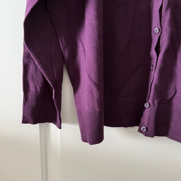 Croft & Barrow Deep Purple Women's Cardigan - Picture 2 of 3